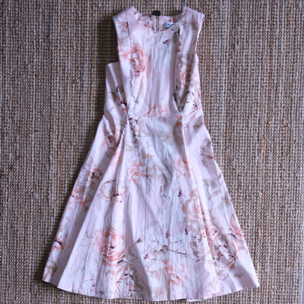 Calvin Klein Pink and Cream Floral Dress